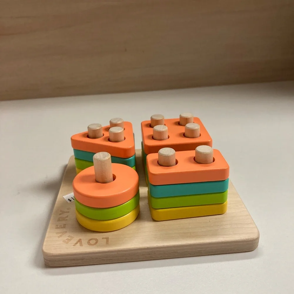 $18 ADD ON lovevery sort and stack peg puzzle one size Zara Janie and Jack‎